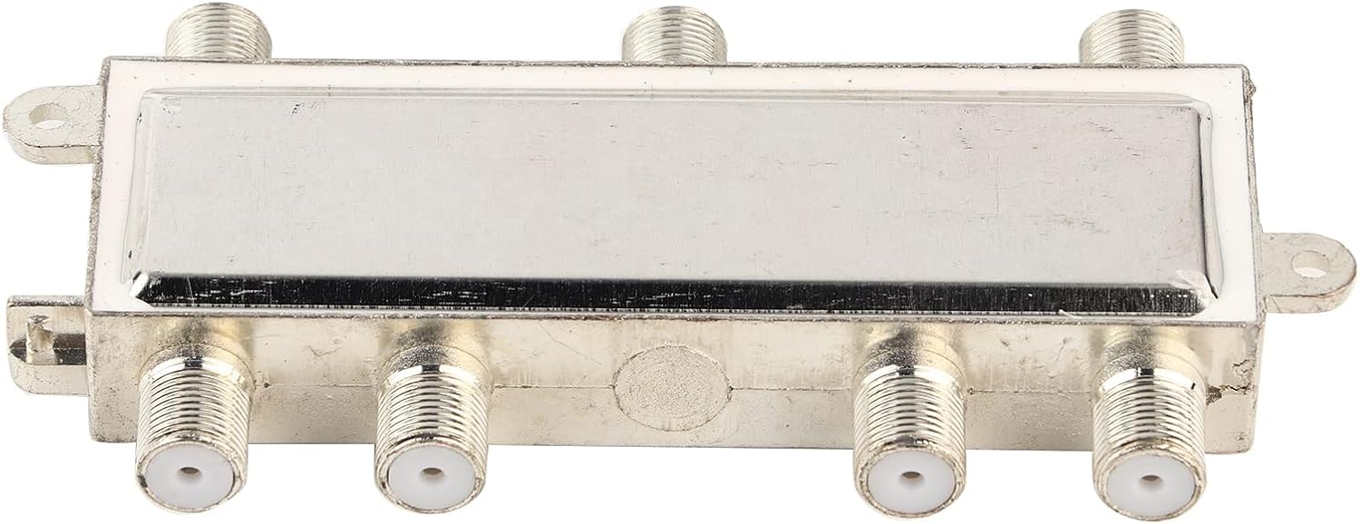 Ejoyous 6 Way Coaxial Cable Splitter, 5-1000MHz Indoor and Outdoor CATV TV Coax Signal Antenna Splitter
