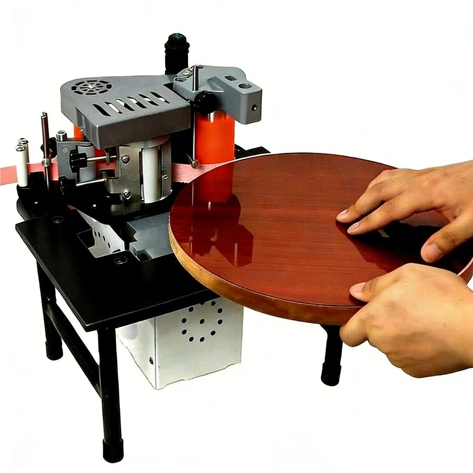 Incollatrice Manuale per Lavorazione del Legno,Bordatrice da Tavolo,Bordatrice Portatile,Bordatrice per Lavorazione del Legno,Larghezza 7-60 Mm Black