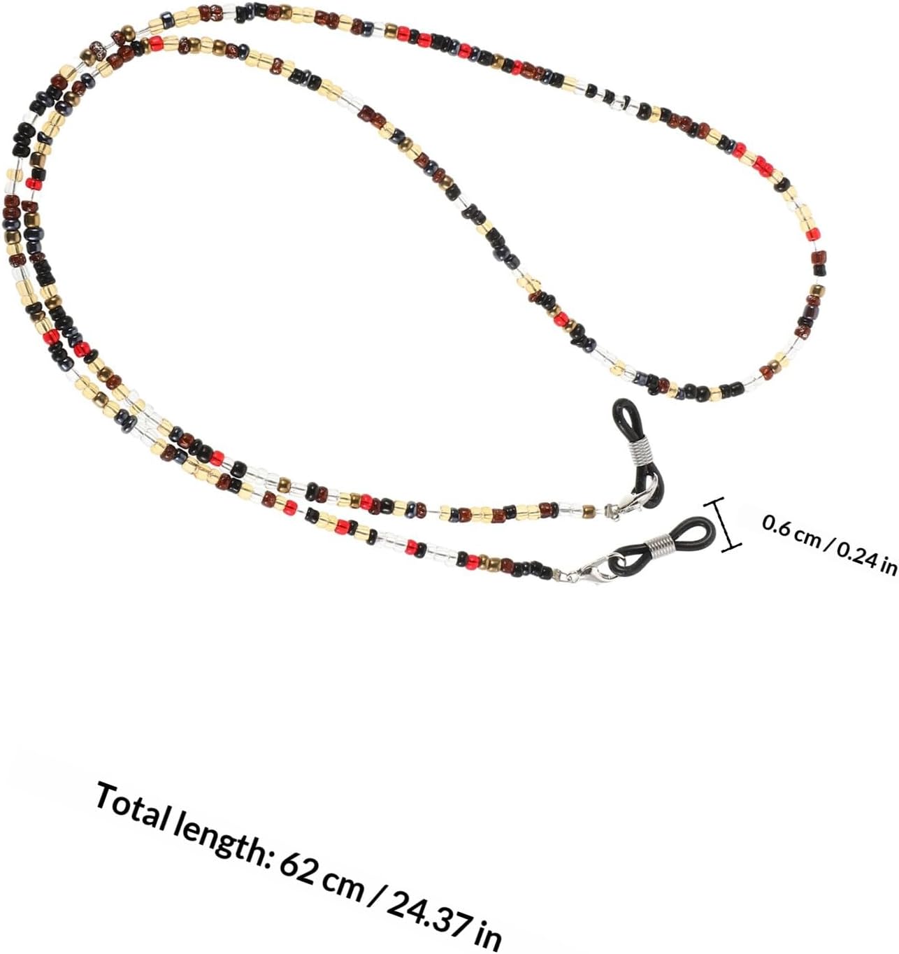 Beaded Eyeglass Chain Cord Strap for Women and Men, Patterned Eyeglasses Lanyard Holder, Anti-drop Glasses Accessory Suitable for Reading Glasses and Sunglasses