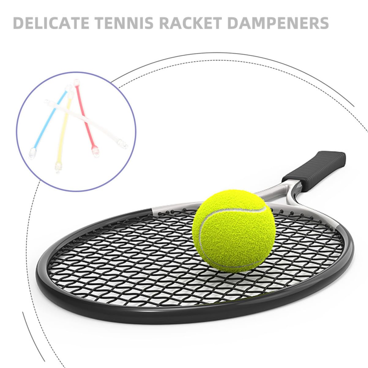 Toddmomy Amortiguador De Vibración De Tenis Absorción De para Raquetas para Jugadores De Tenis