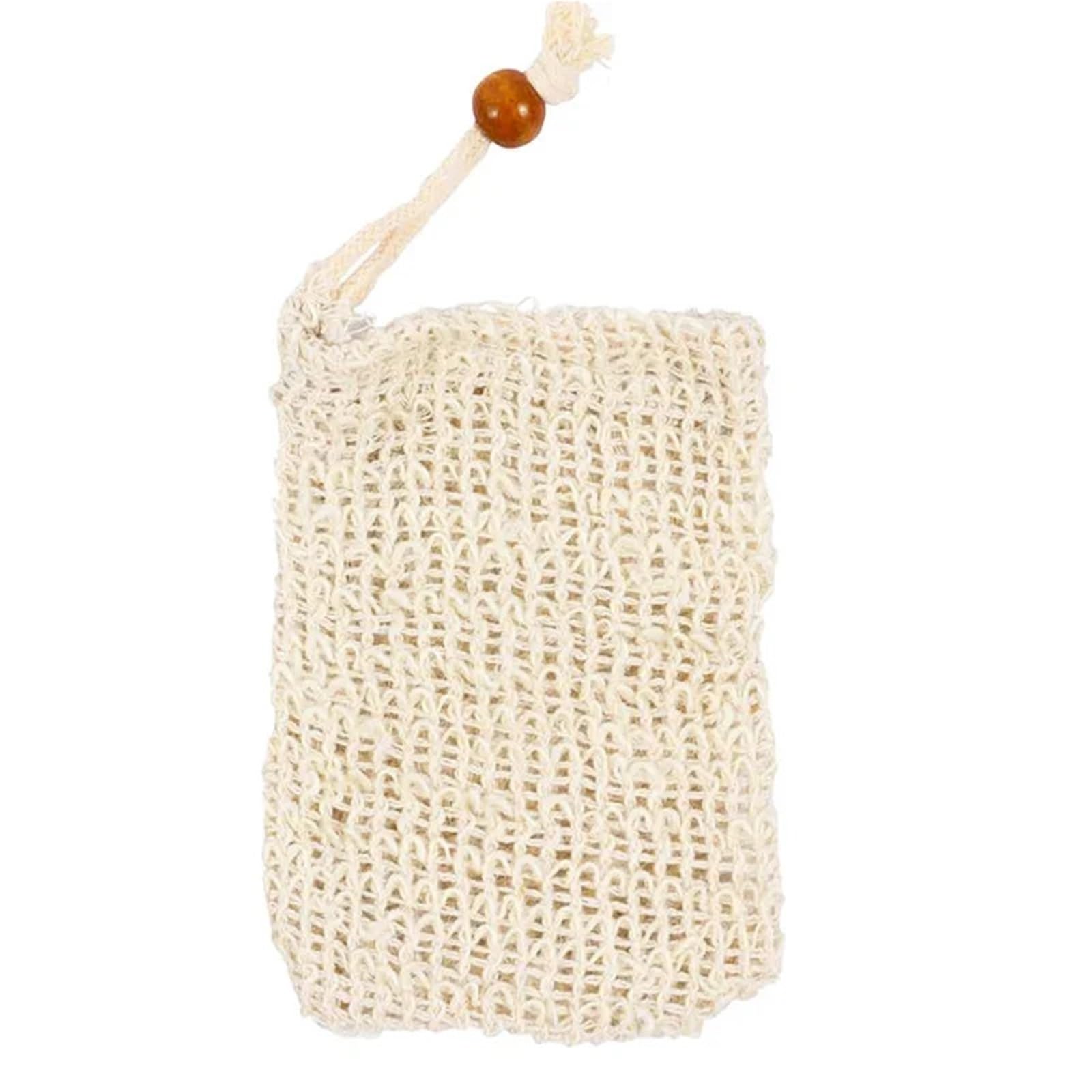 Zhsoao Sisal Bag With Bead 12Pcs Thicken Nylon Soap Saver Bag For Bath & Shower