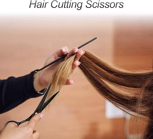Miniatura 7 de Krisp Shave - Tijeras profesionales de corte de cabello, tijeras de acero inoxidable para peluquería (6 pulgadas), tijeras para barba, bigote,