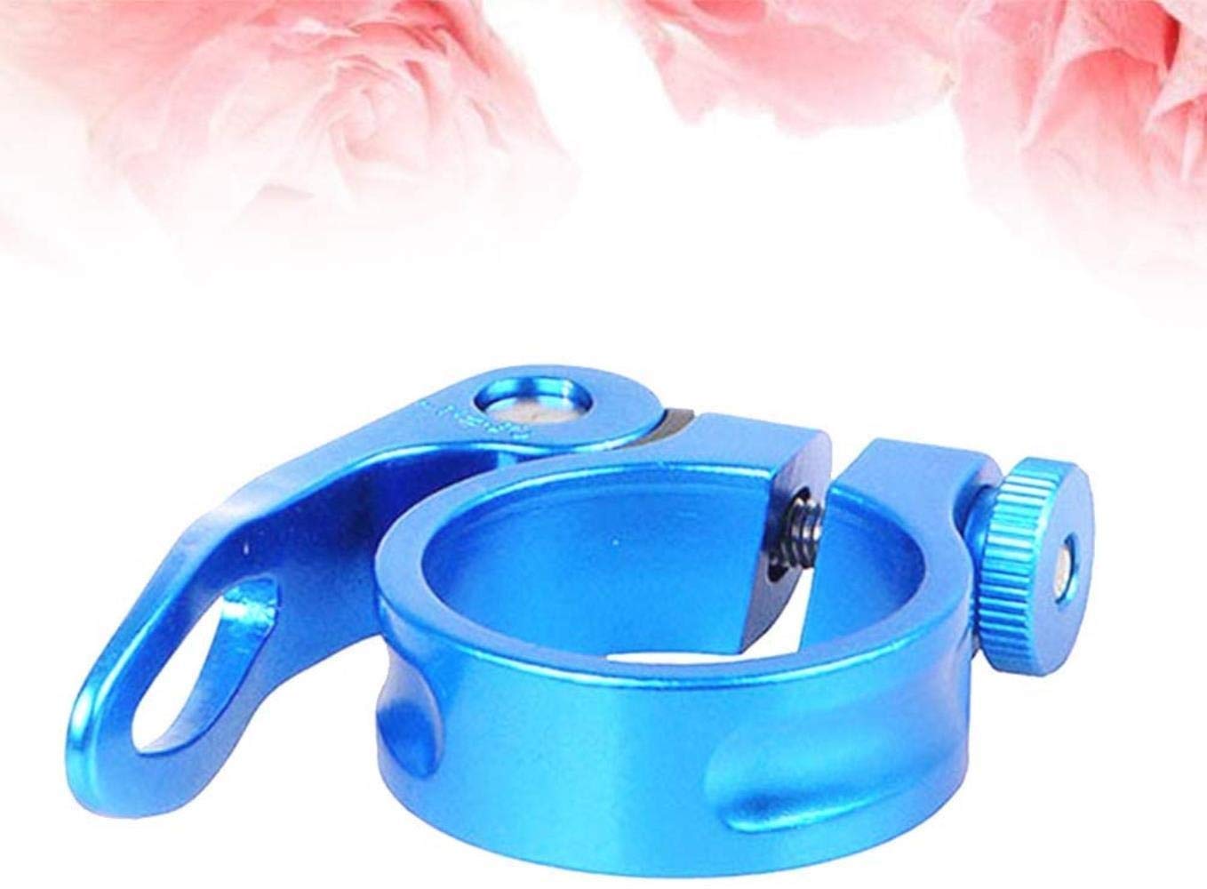 Solide Fahrrad-Schnellwechsel-Sattelstützenklemme Sattelschlauchclip aus Aluminiumlegierung Mountain Road Fixed Gear - 31,8 mm (Blau) Langlebig