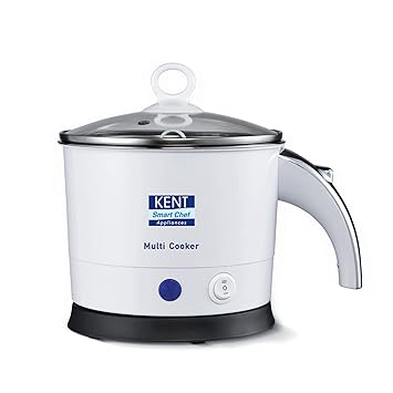 KENT Kettle Multicooker Cum Steamer 1.2 liters 800W| Boiling of Water, Tea,Eggs, Instant Noodle Maker, Steaming idlis, Momos |Inner Stainless Steel without joint and welding & Cool Touch Outer Body - image, photos