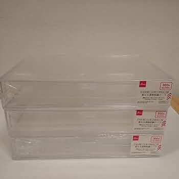 ダイソー　重なる透明収納ケース　2点セット ダイソー 重なる透明収納ケース 2点セット