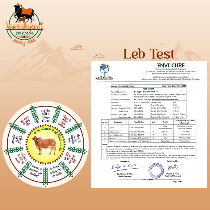 Image of First Hygienic Premium Glass Jar Pack & Lab Tested Edible Grade Solid Crystals Natural Bhimseni Camphor | 100% Pure Organic Mangal Brass Kapoor | Pooja, Havan, Aarti & Aromatherapy Pacha Karpooram |