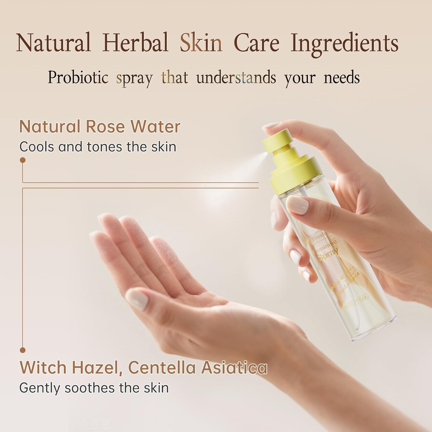 FuYanJie Feminine Spray for Women - pH Balanced Rinse-Free Deodorant with Witch Hazel, Gynecologist-Tested for Odor Control, Travel Size 2.7 fl oz, On-The-Go Freshness - Image 3