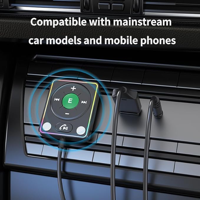 Adaptador Bluetooth 5.4 AUX para Coche con Cable Trenzado miniatura 4