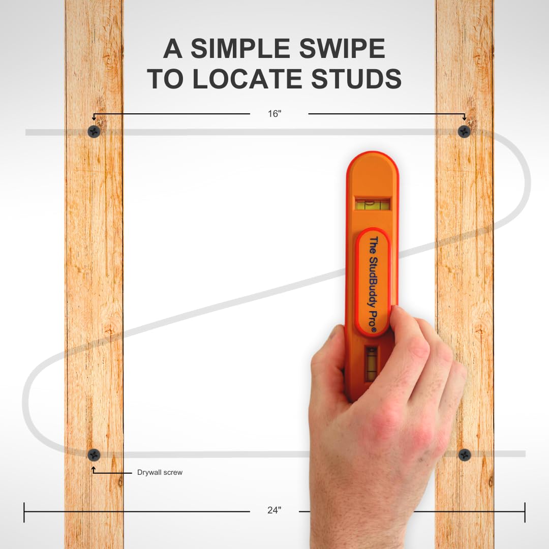 The StudBuddy Plus Détecteur de clous magnétique et niveau