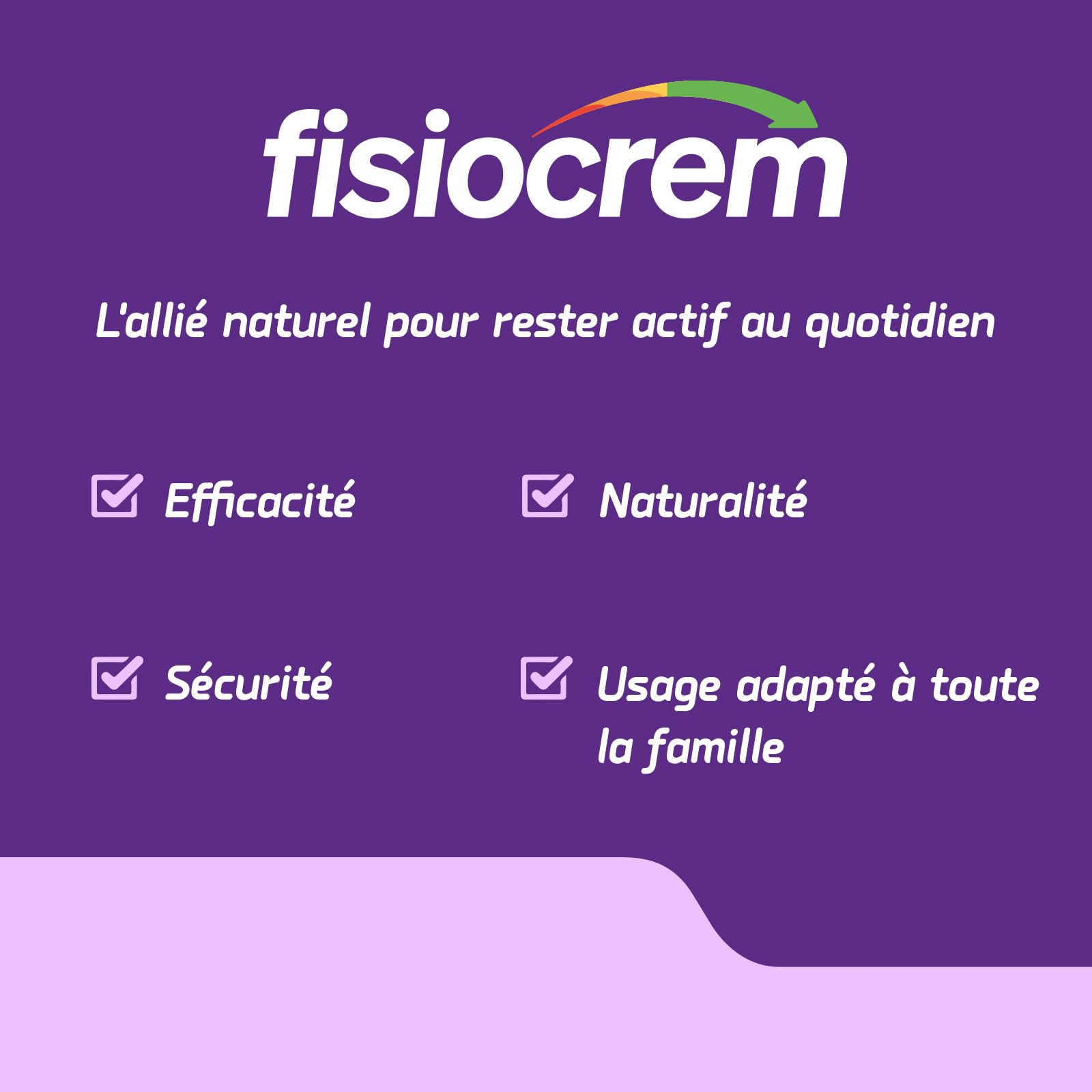 Fisiocrem Cream Active - Crème Apaisante Zones de Tension - 93% Ingrédients Naturels - Formats 200 ml