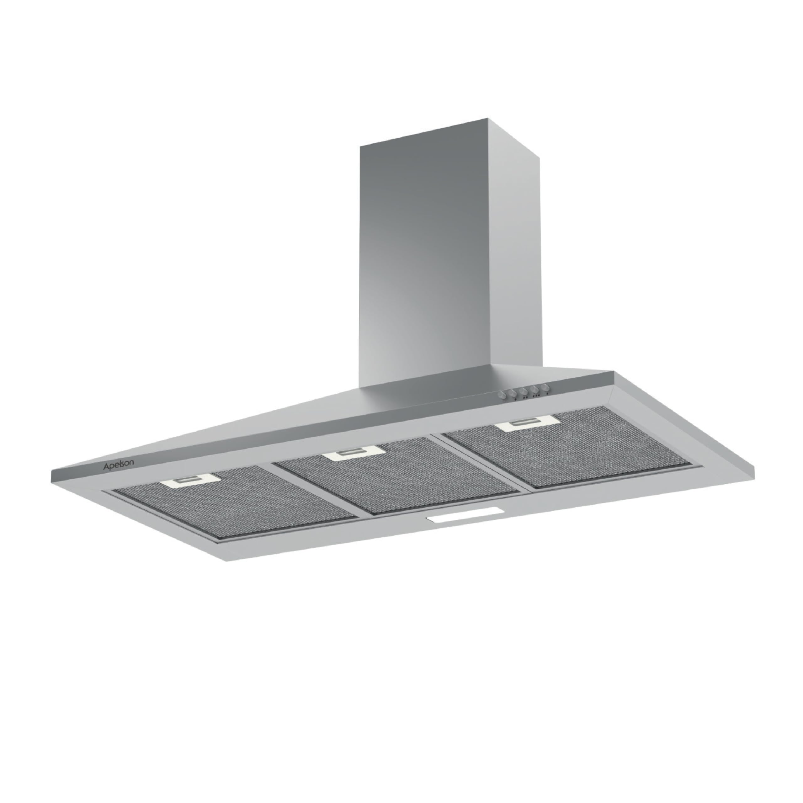 Apelson Okap kuchenny HELIA 901 X 3 poziomy wyciągania sterowanie mechaniczne pojemność 610 m3/h Cichy 50 dB LED Łatwa instalacja Kolor szary stal nierdzewna