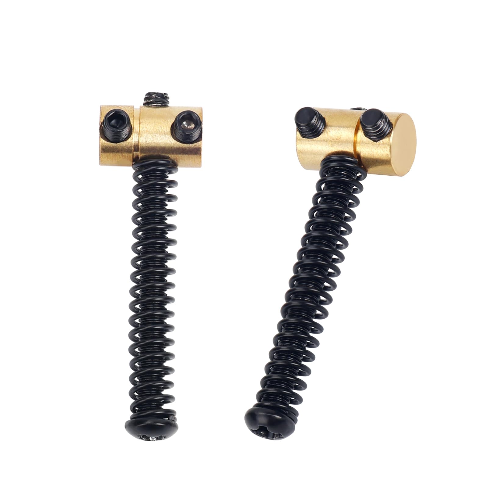Banworks 10.8mm (27/64") Bridge Saddles Small Barrel Brass Saddles Round Bridge Saddles for Telecaster Tele TL Electric Guitars 54mm (2-1/8") String Spacing Pack of 6 JT/QM-06 Black Screws - Image 4