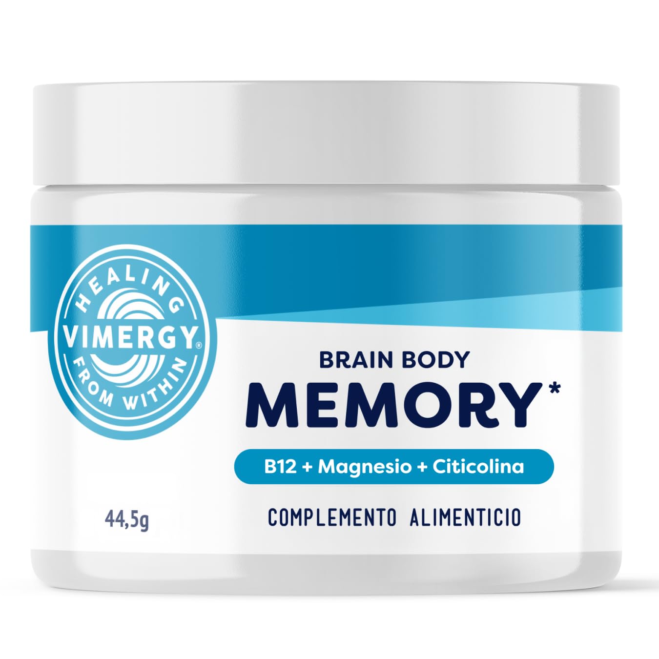 Vimergy Brain Body Memory* – 8 beneficios para el cerebro Con magnesio, citicolina y B12 – Fórmula pura de rápida absorción – Sin OGM y sin gluten