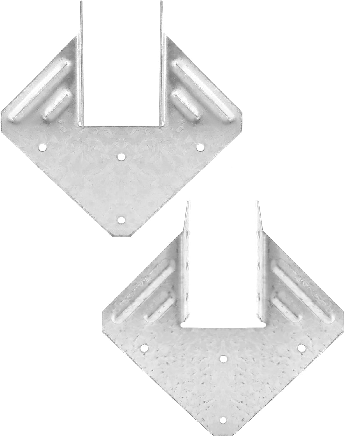QWORK Galvanized 18-Gauge Hurricane Tie, 40 Pack Steel Connector for Roofing Trusses Wood Timber, Resist High Wind/ Earthquake Forces