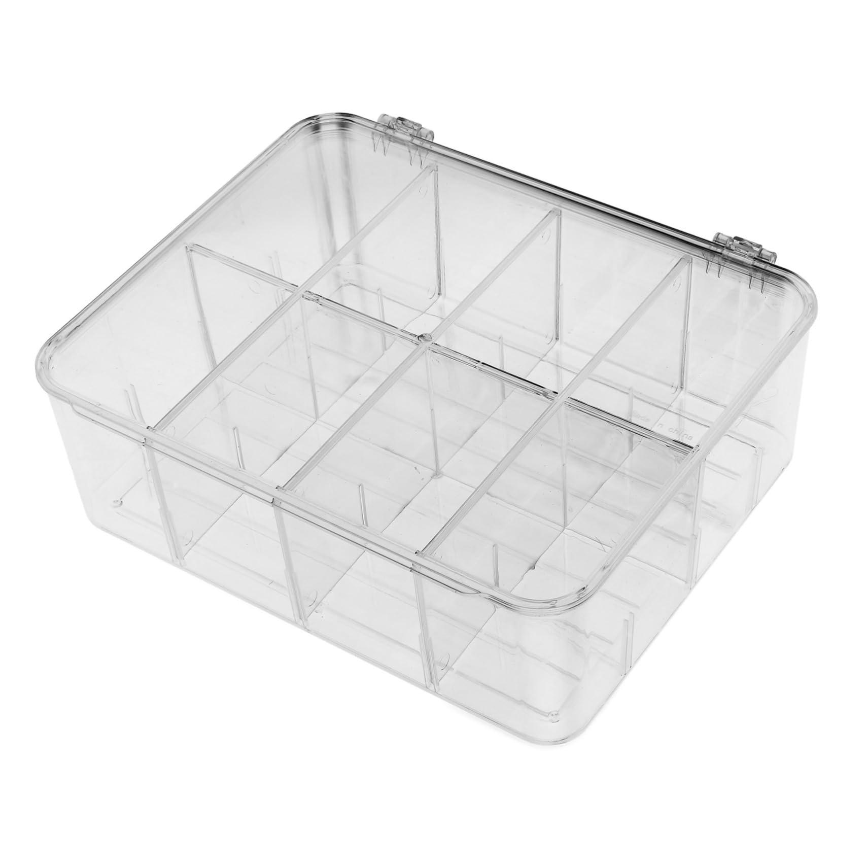 Unterteilte Lebensmittelbox aus Pet mit Dichtem Deckel 8-fächer Snack und Gemüseschale Luftdichter Frischhaltedose für Kühlschrank und Haushaltsorganisation