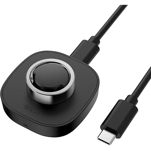 Compatible with Oura Ring Gen3 - Smart Ring Charger Size 8, Portable Safe Charging Dock with USB-C Cable