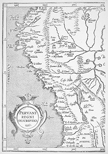 Map Of Peru 1597 Nengraved Map From Cornelius WytflietS Descriptionis Ptolemaicae Augmentum 1597 Poster Print by (24 x 36)