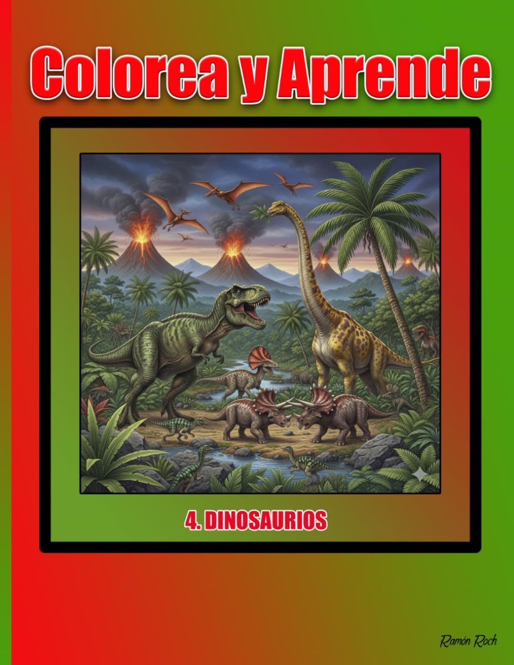 Colorea y aprende: 4. Dinosaurios