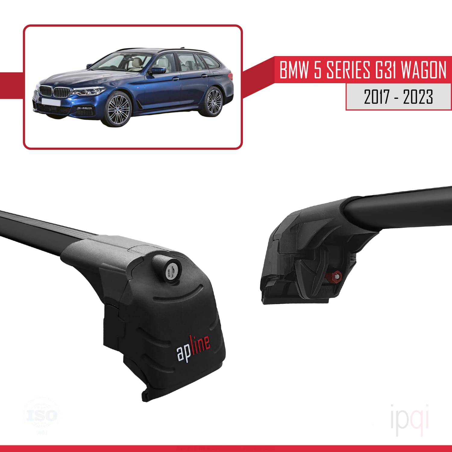Dachträger Für BMW 5er G31 Touring – Schwarze Alu-Schienen Für Fahrrad & Dachbox