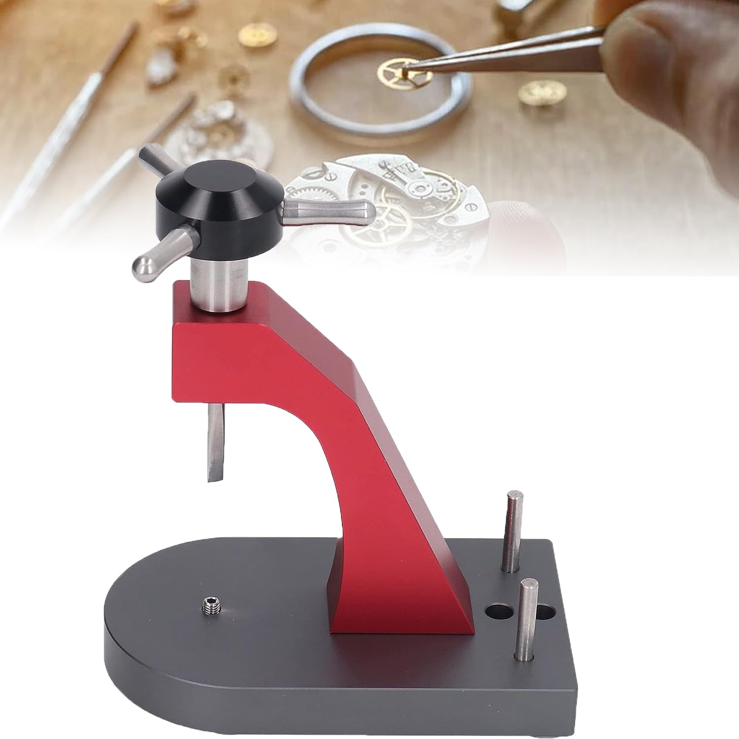 Abridor y cierre de caja trasera de reloj, herramienta de reparación de aleación de aluminio para reemplazo de batería y reparación de correa, kit de reparación de relojes de escritorio
