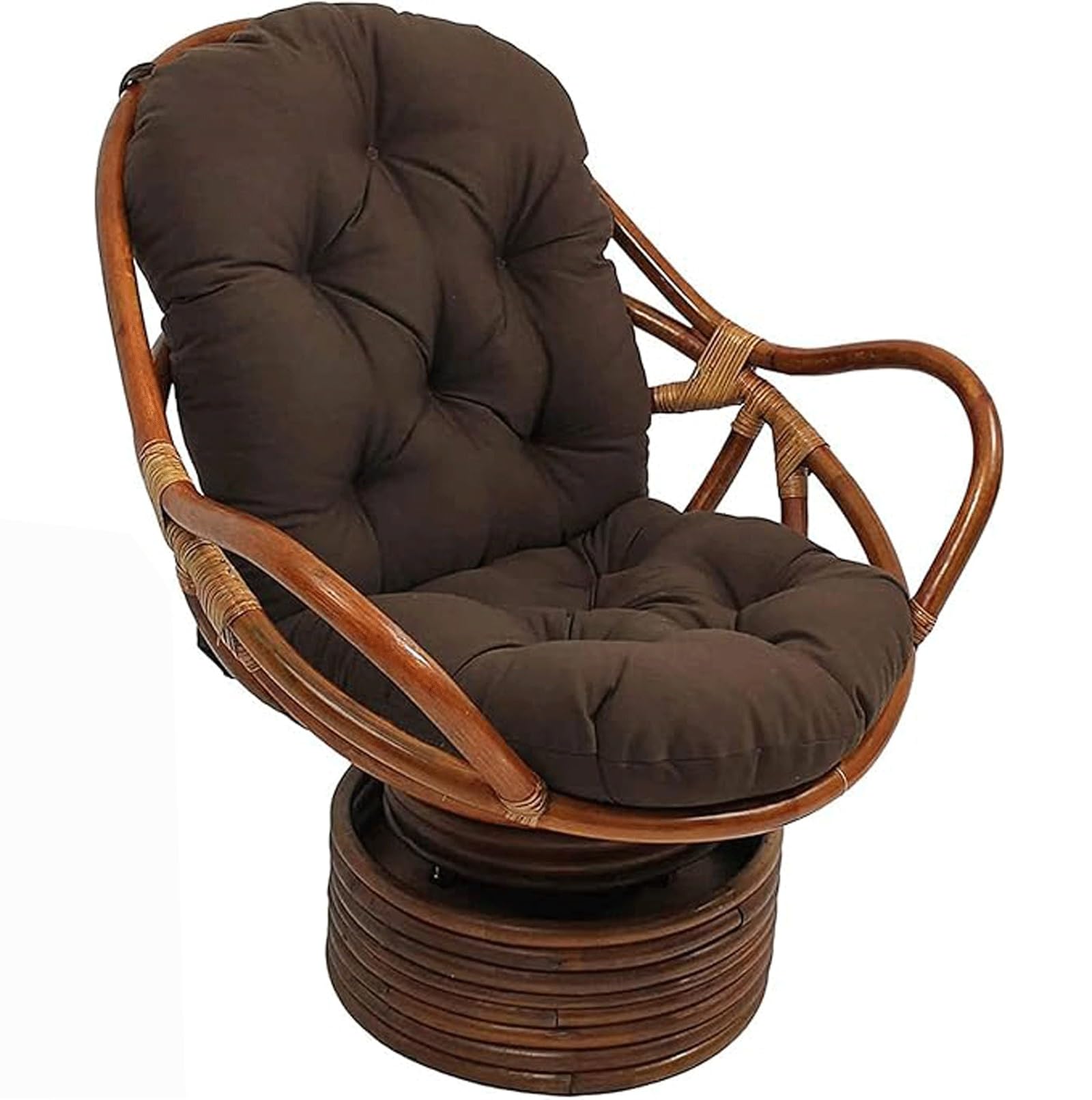 uyeoco Lounger Cushion Pad, Swivel Rocker Chair Cushion, Garden Patio Thick Large Rocking Chair Cushion, for Rattan Recliner Indoor Outdoor(L5)