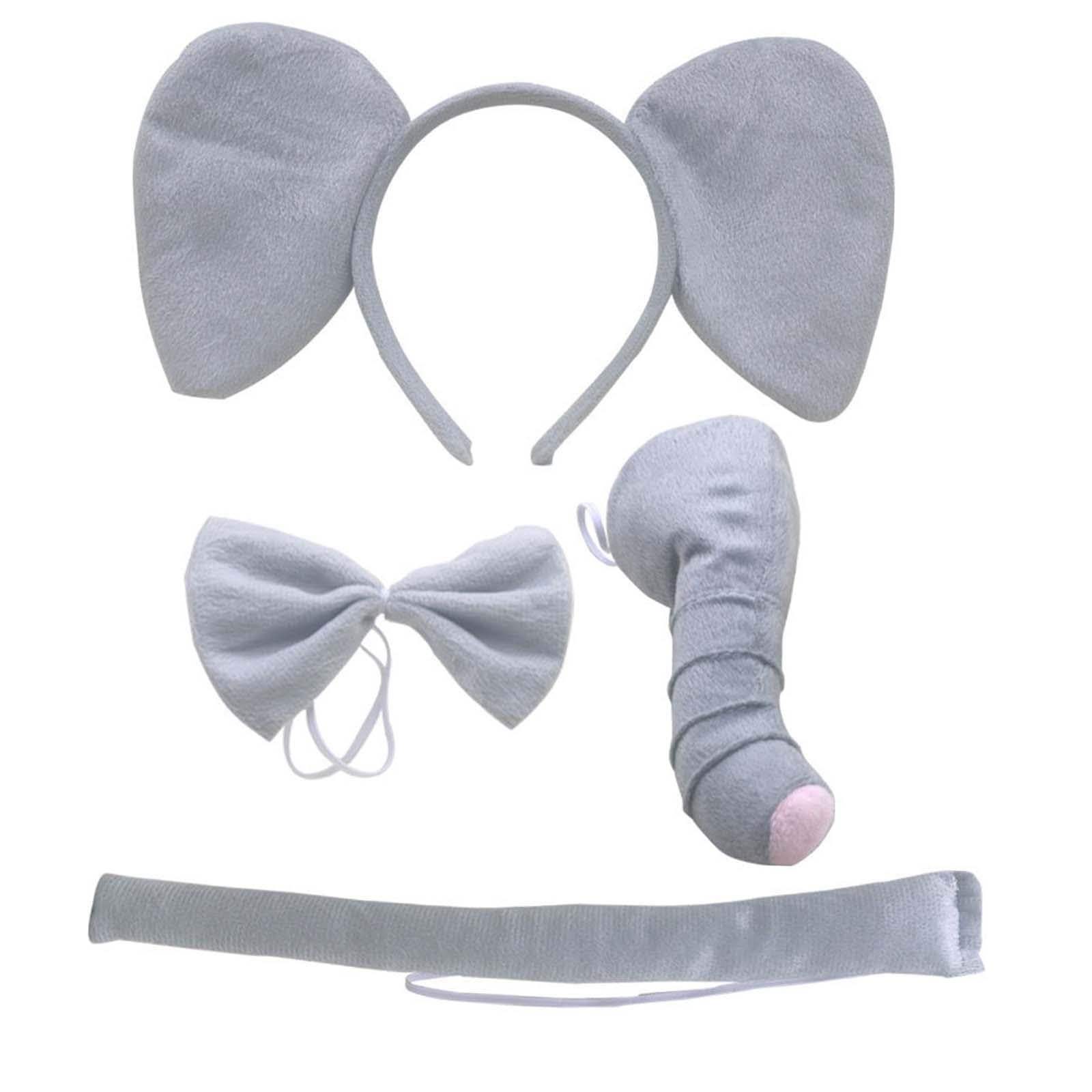 UJEAVETTE® Elephant Ears Headband Nose Bow Tie Tail For Festivals Themed Party Birthday (B0CBKBS3VN) Amazon Price History, Amazon Price Tracker