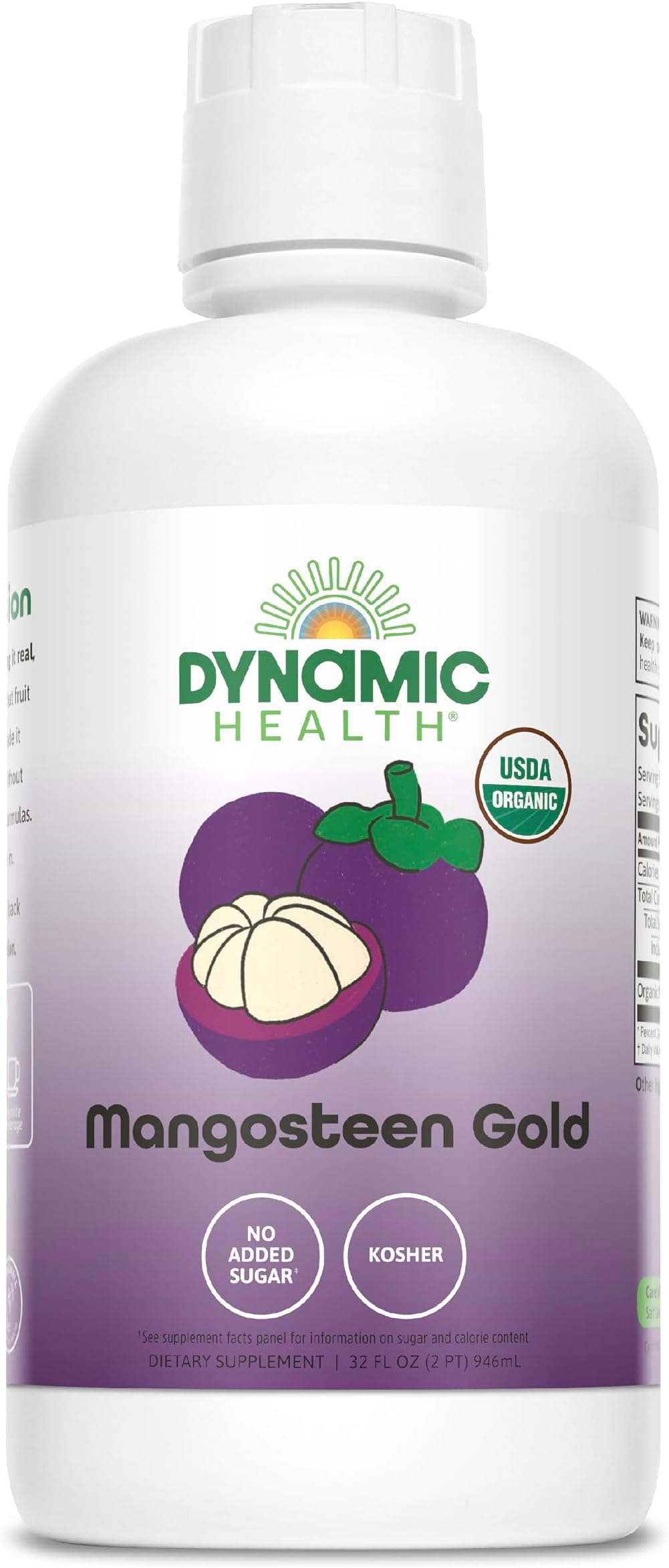 Mangosteen Gold, Organic Mangosteen 100% Juice, No Additives, Antioxidant, Vegan, Gluten Free, Non-GMO, 32 Fl oz