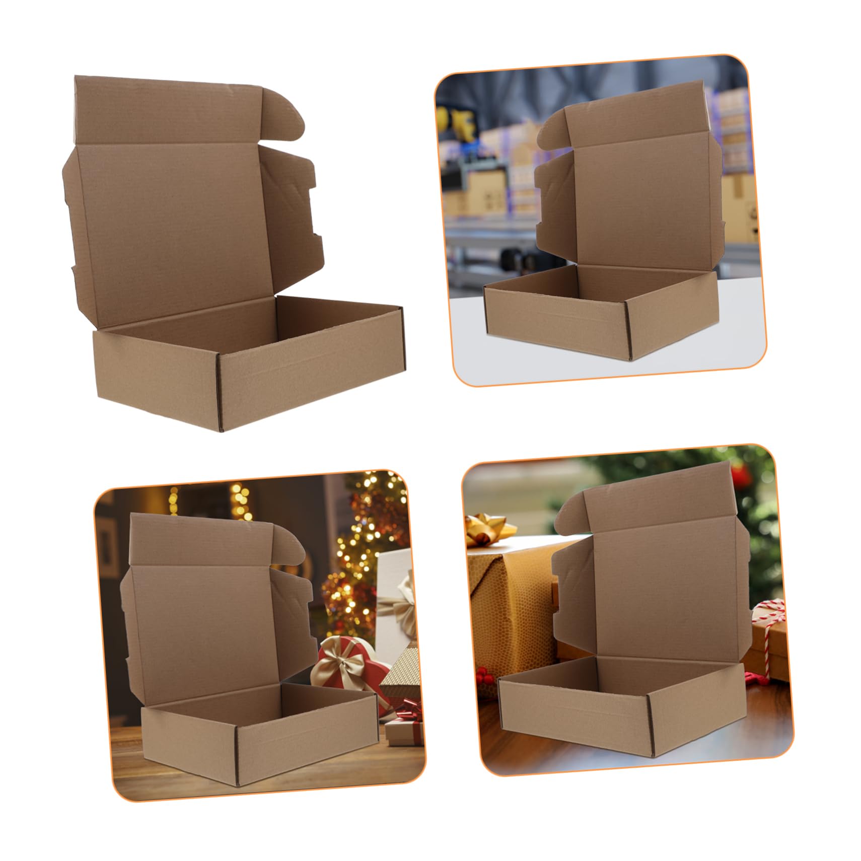 Veemoon 25 Piezas Cajas De Papel Exprés Cajas De Embalaje Para Almacenamiento Para Envío Planas Para Pequeñas Empresas Portátiles