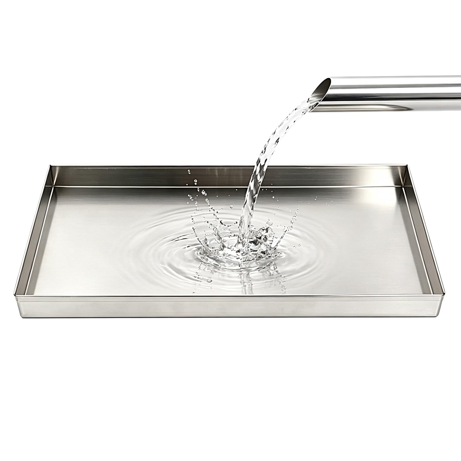 Bandeja de Goteo Aire Acondicionado Estanca de Acero Inoxidable 304 | Espesor de 0,8 mm, Bandeja Aire Acondicionado Portatil, Puede Recoger Agua de Condensación Herramientas(18x47x1.2in)