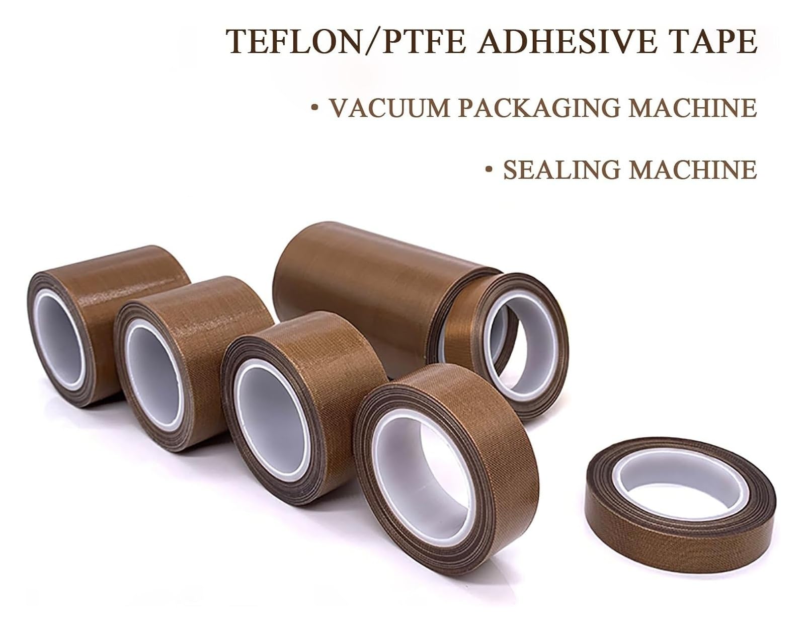 Cinta de teflón, cinta adhesiva de PTFE de 0,18 mm de grosor y 30-50 mm de ancho for máquinas selladoras al vacío e industrias eléctricas, 10 metros de largo, 50 mm(150mm)