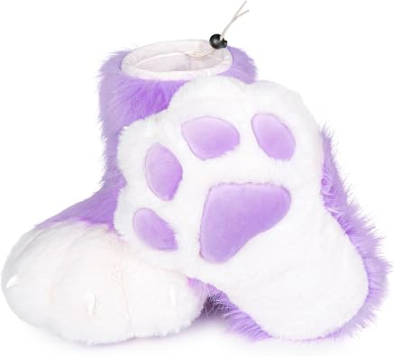 Cosplay Animal Cat Plastic Claws for Fursuit Feet Paw Shoes Furry Paw Slippers Adults Costume Accessories Set