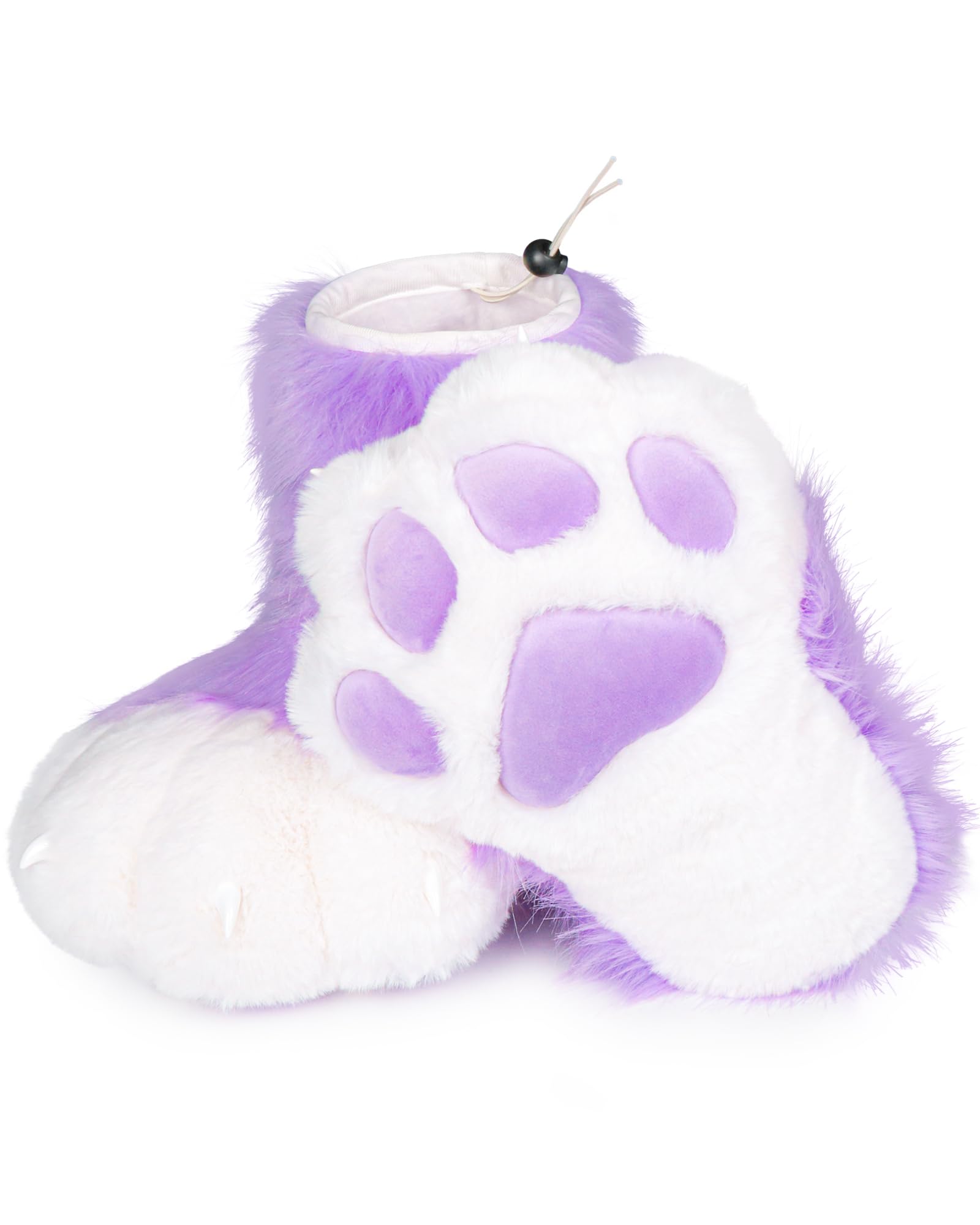 ZFKJERS Cosplay Animal Cat Plastic Claws for Fursuit Feet Paw Shoes Furry Paw Slippers Adults Costume Accessories Set (Purple)