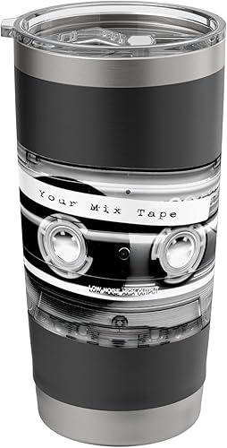 Vintage Cassette Tapes Collection Retro Mixtape 80s 90s Stainless Steel Insulated Tumbler