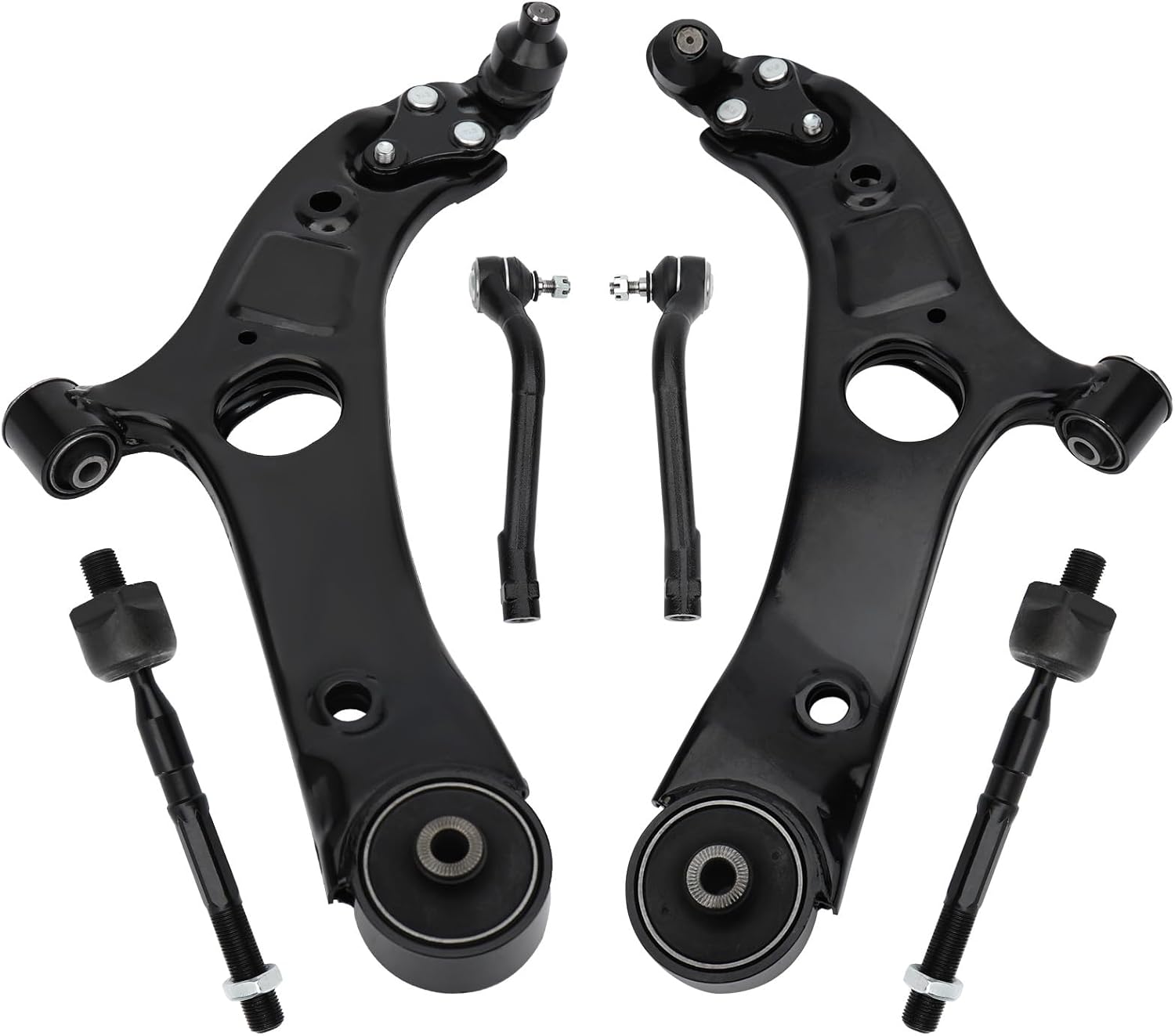 6PCS Front Lower Control Arms Kit Compatible with Hyundai Azera 2012-2014, Hyundai Sonata 2013, Kia Cadenza 2014-2016, Kia Optima 2011-2015
