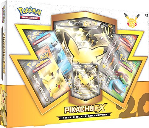 Preisvergleich Produktbild Pokemon 25886 - PKM rote und blaue Kollektion Pikachu-EX Box, deutsch