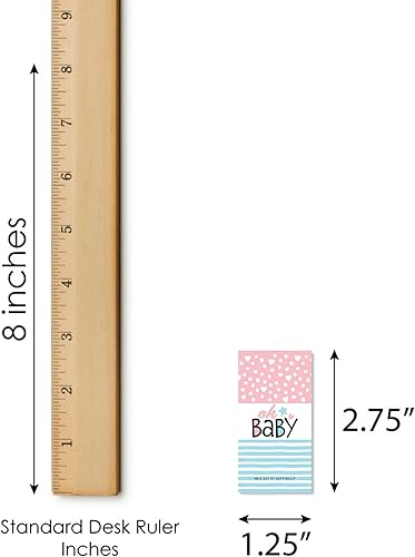 Miniatura 5 de Big Dot of Happiness Baby Gender Reveal  Mini Candy Bar Wrapper Stickers  Equipo Niño o Niña Fiesta Pequeños Favores  40 unidades