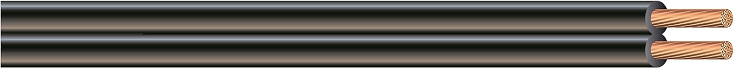 Coleman Cable 55213442 Foot 12/2 Low Voltage Cable, Garden Lighting Wire Feet, 50-foot , Black