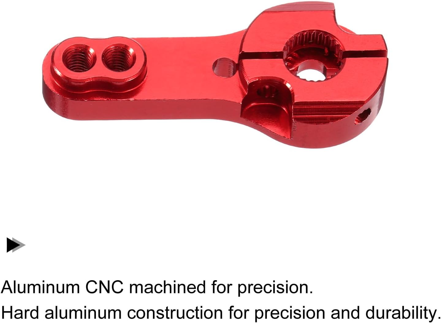 MECCANIXITY 3 Pcs Aluminum Alloy 25T Steering Servo Arm Horn for DIY RC Car/Boat/Airplane Boat Accessories, Red