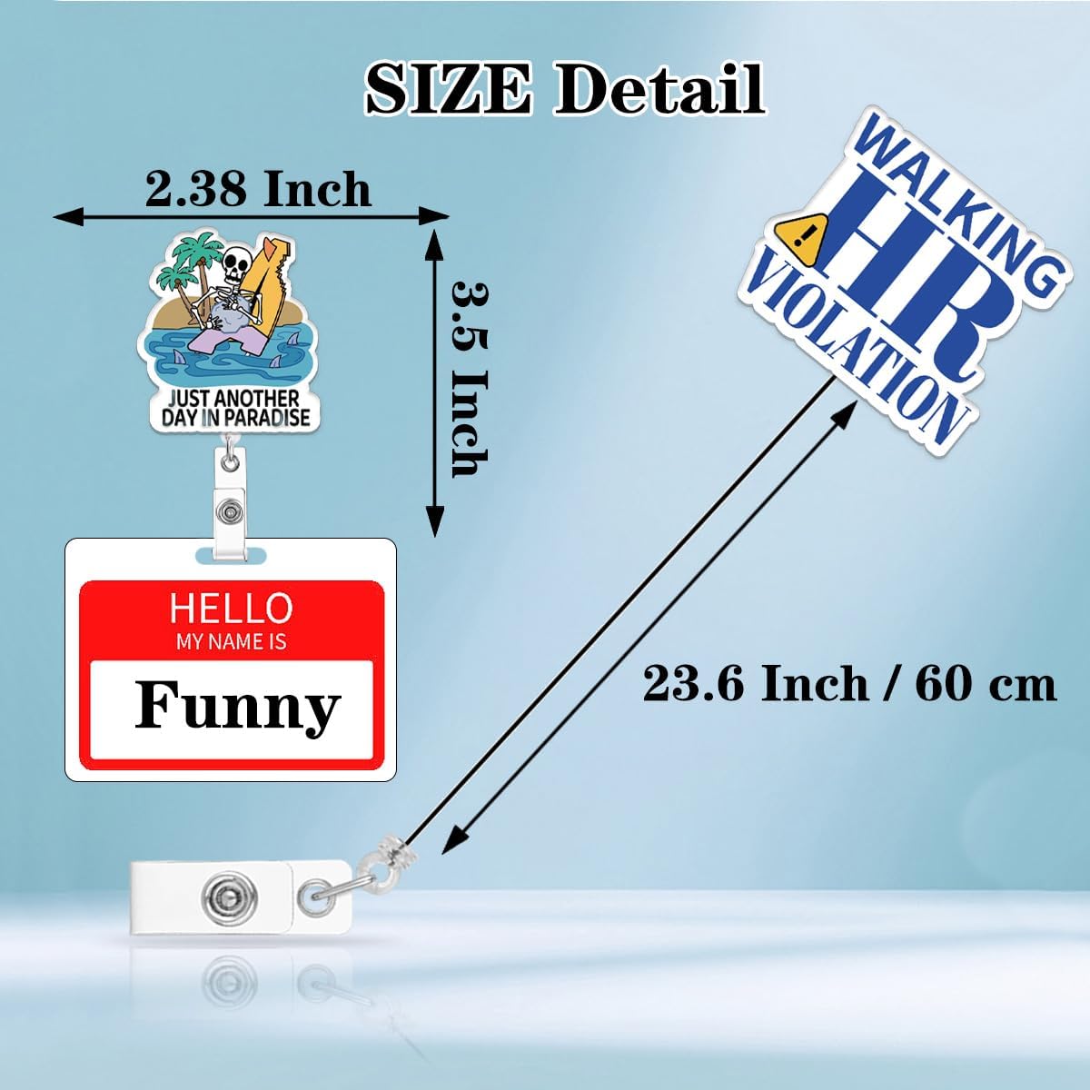 8 Pcs Funny Nurse Retractable Badge Reel Accessories Set Cute Fun Nursing Healthcare Medical Badge Holder Pack Xray Skeleton Coffee Silly Goose Doctor Social Worker Badge Clip RN CNA ID Tag Card thumbnail