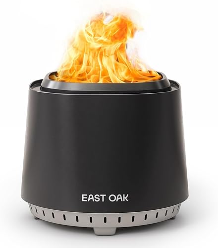 Vista 9 de East Oak Fuoco - Fogón de Mesa Sin Humo Bandeja de Cenizas 3 en 1 Fogón Portátil para Madera y Pellets Acero Inoxidable Quema 120% Más
