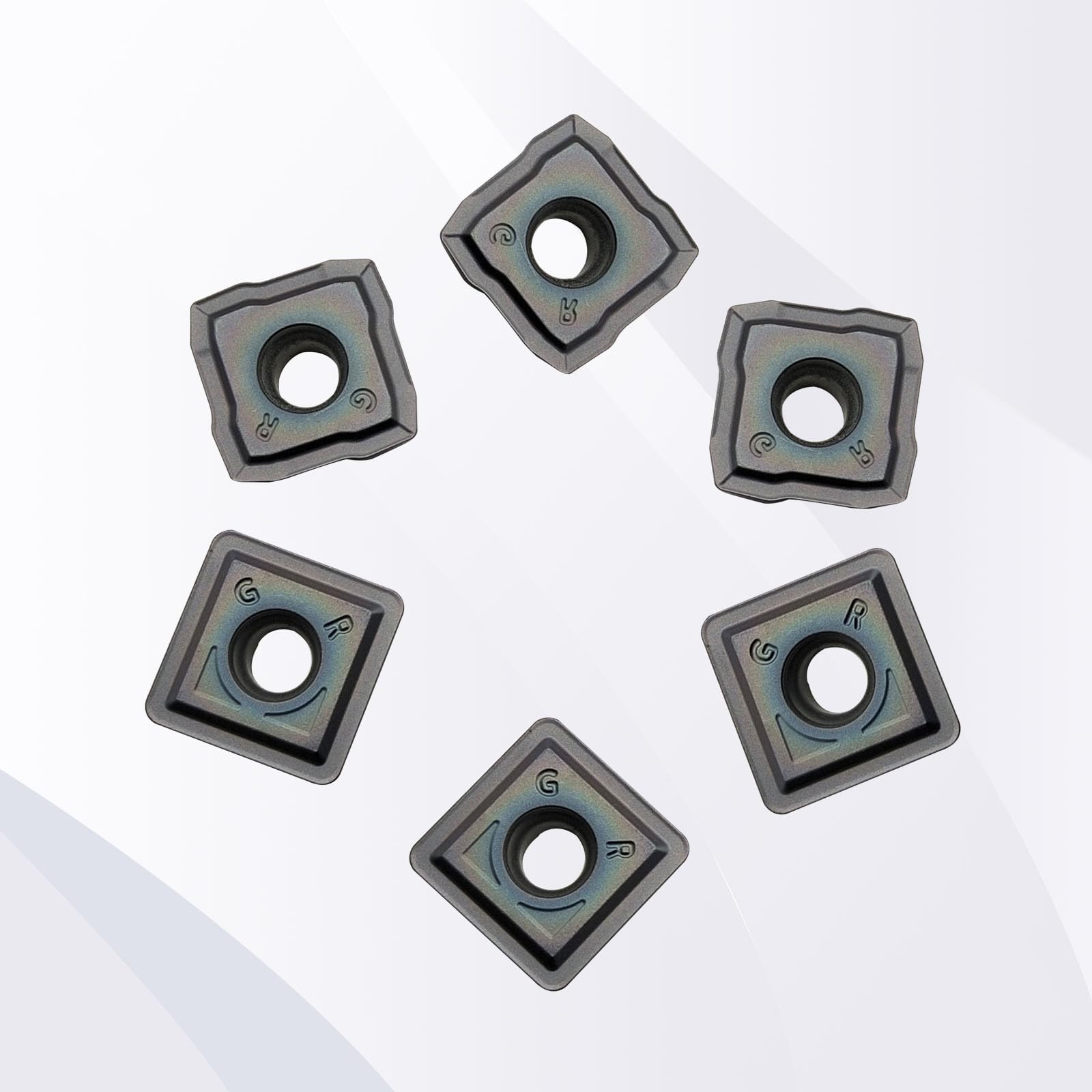 20-częściowy zestaw płyt z twardego metalu SCGX05/SPGX05 do wierteł z twardego metalu do wierteł z serii 880 (SCGX050305-GR+SPGX050305-GR)
