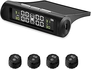 Anruier Solar Power TPMS Wireless Tire Pressure Monitoring System with LCD Display