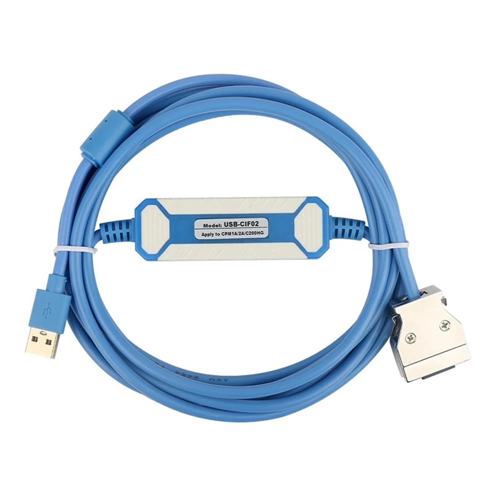 Câble de programmation PLC Câble de programmation FTDI compatible USB vers RS232 for automates programmables des séries CPM1/CPM1A/CPM2A/CPM2AH/C200HS(Blue USB-CIF02)