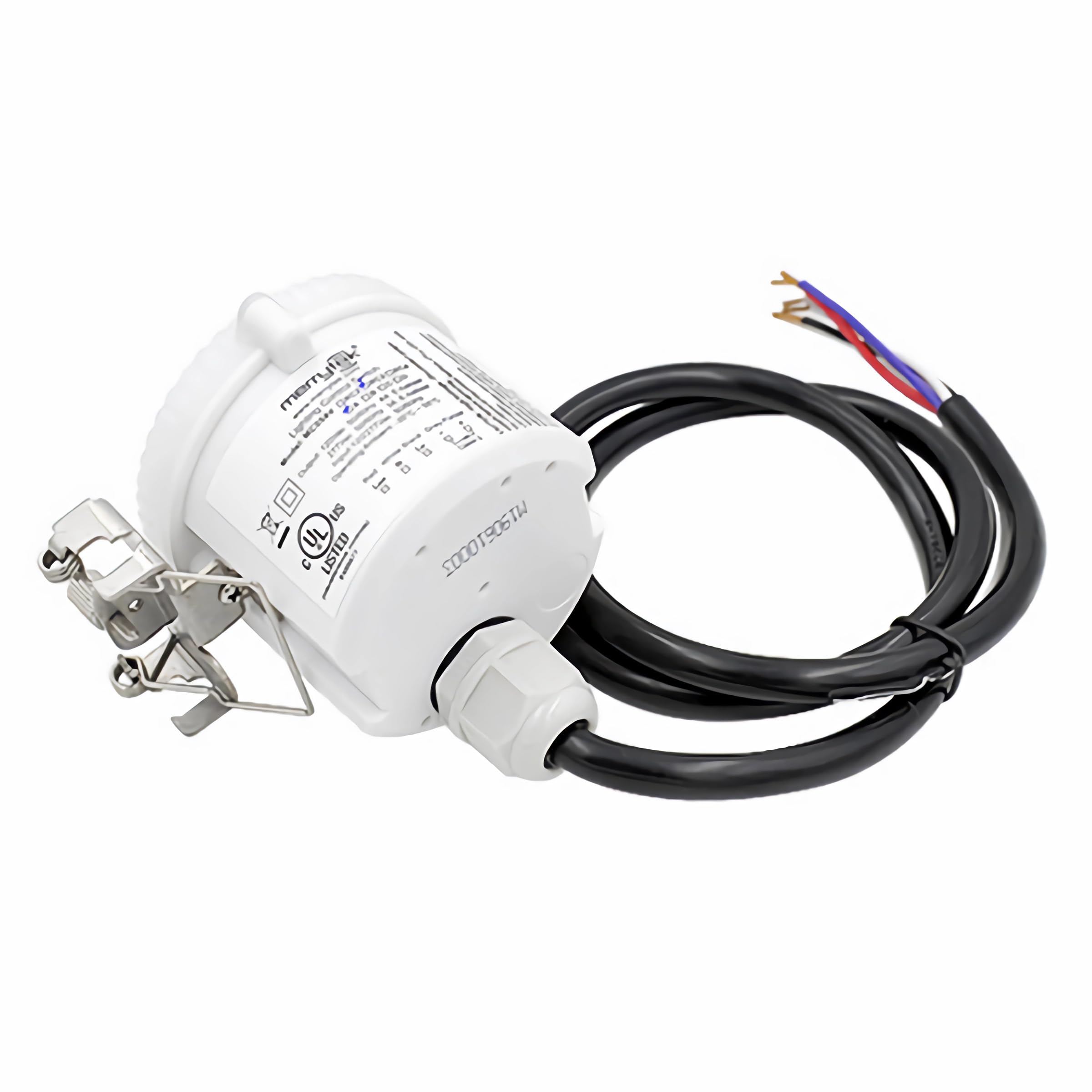 MC054VRC2A Merrytek Microwave Motion Sensor 1-10V Dimming Function IP65 Motion Switch LED Control 120-277V High Frequency Sensor Ceiling Industrial Warehouse Remote Control 15 m