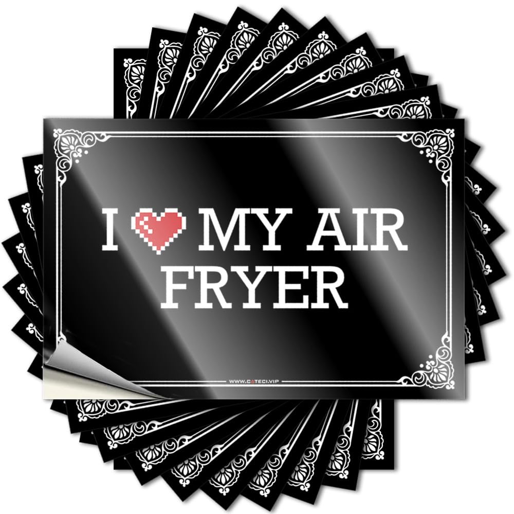 Lettering Sticker Home Decor Men | Half Bottle I Love My Air Fryer for Taupe(6X9CM)