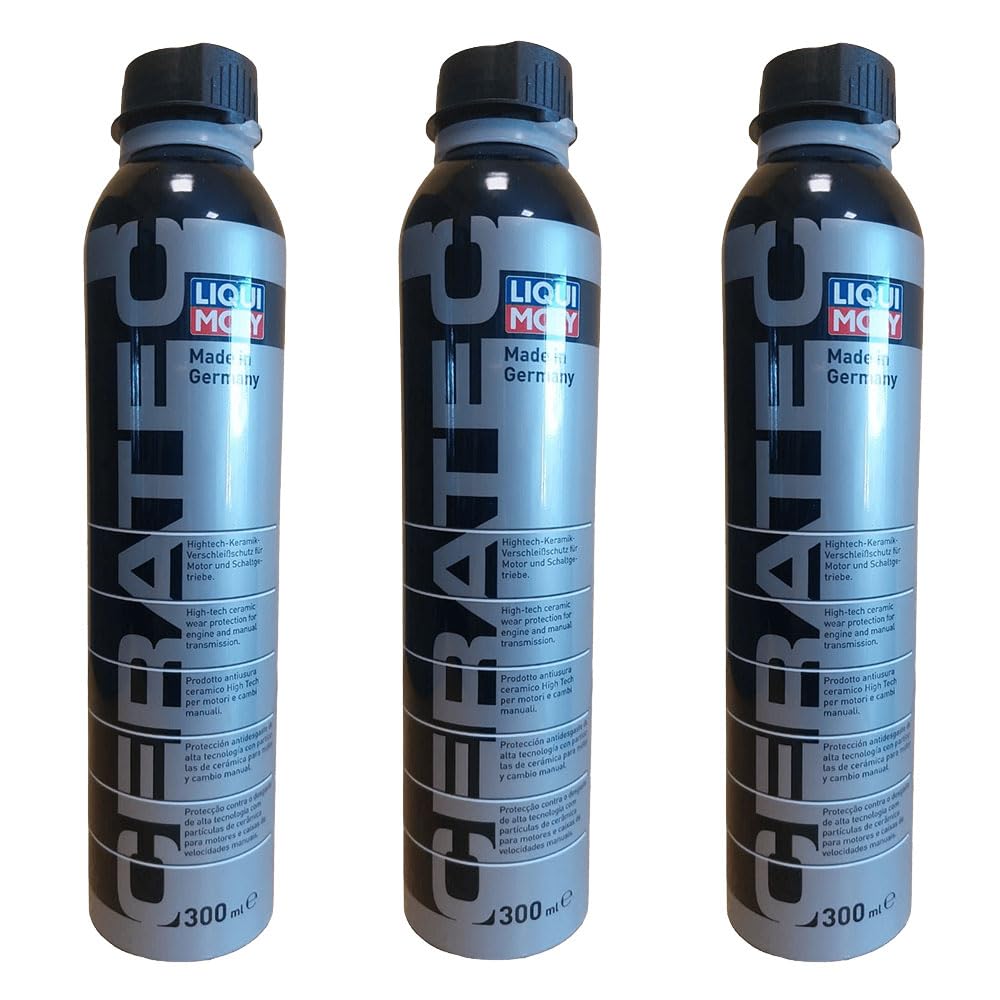 LIQUIMOLY 3721 ADDITIVO CERATEC Protezione Ceramica Olio Motore Diesel-Benzina, per Trasmissione Cambio. Riduce ATTRITO di COMPONENTI Motore. Riduce I CONSUMI di Carburante. KIT PROMO 3 PEZZI X 300 ML