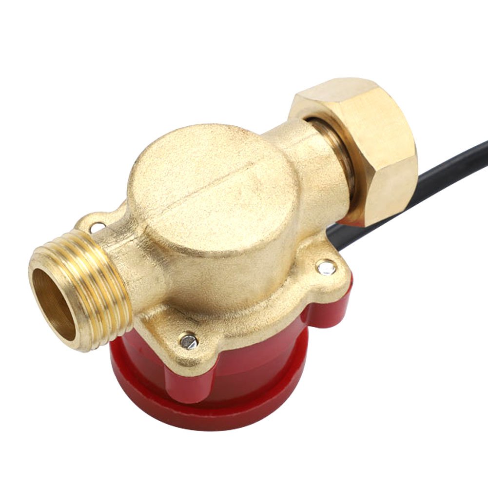Flussostato per Acqua G1/2" Filettato 220V 0,5A con Sensore Magnetico di Flusso - Interruttore di Avvio a Bassa Pressione per Pompa dell'Acqua e Doccia