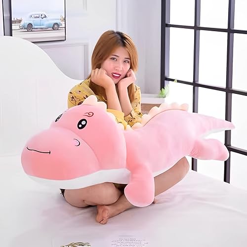 Miniatura 6 de Almohada de peluche de dinosaurio, bonita muñeca de animales de peluche de dinosaurio, cojín lumbar suave para la espalda, juguete de peluche de