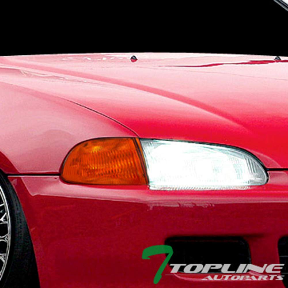 TLAPS 7422451291241 Compatible With 1992-1995 Honda Civic Coupe/Hatchback Amber Housing Signal Corner Lights