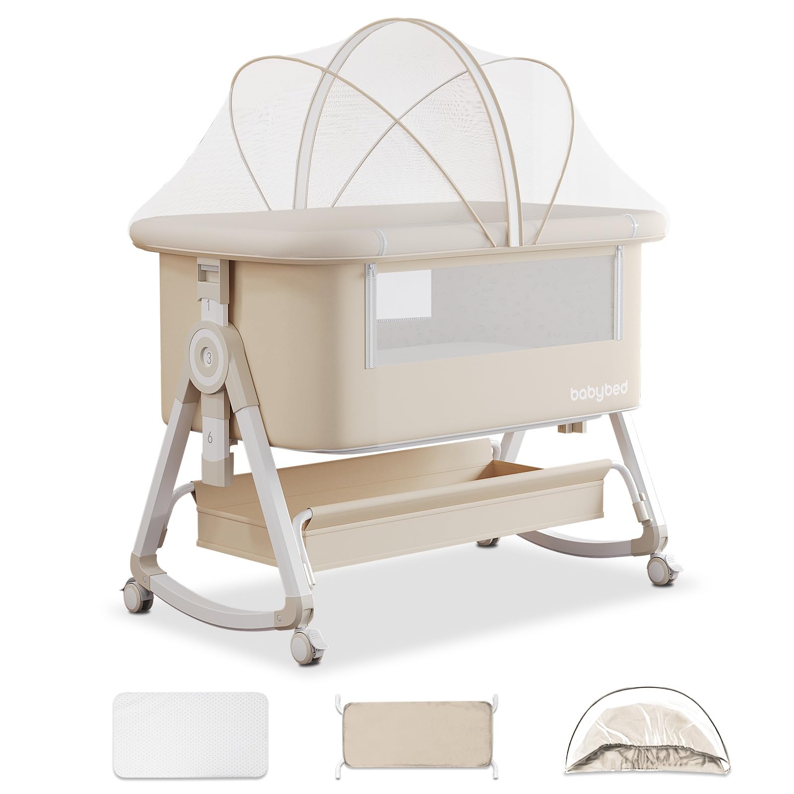 Amazon.co.jp: 【2025新登場】ベビーベッド 添い寝ベッド